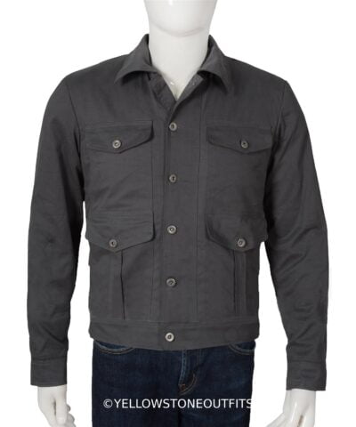 Kevin Costner Yellowstone John Dutton Grey Cotton Jacket