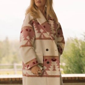 Beth Dutton Pink Printed Coat