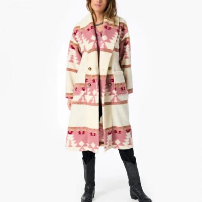 Beth Dutton Pink Printed Coat