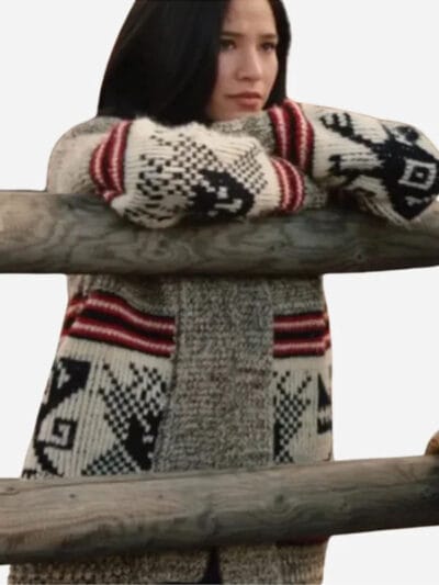 Yellowstone S5 Kelsey Asbille Grey Aztec Cardigan