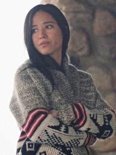 Yellowstone S5 Kelsey Asbille Grey Aztec Cardigan